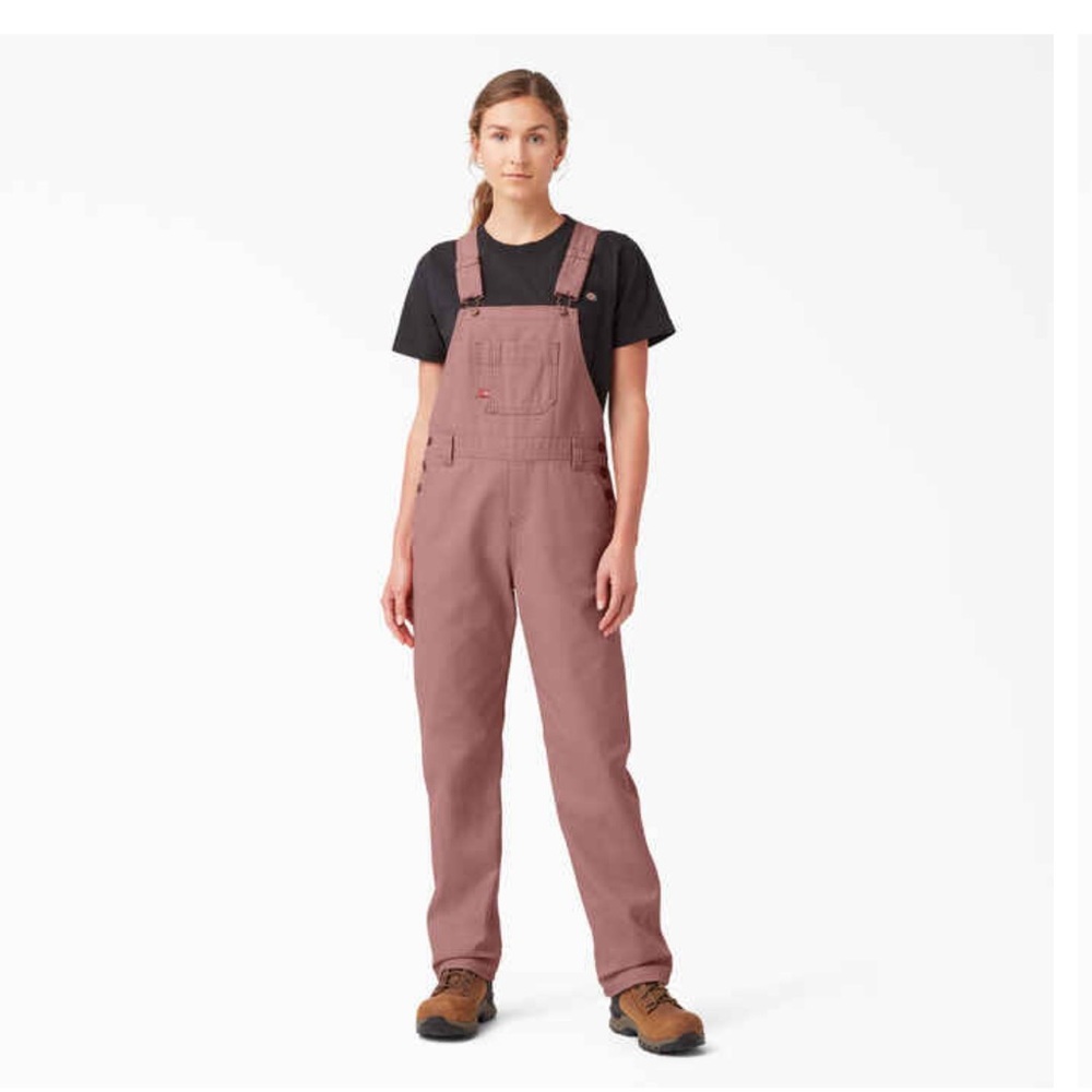 ✨ Dickies Relaxed Fit Bib Overalls - Rinsed Ash Rose ✨